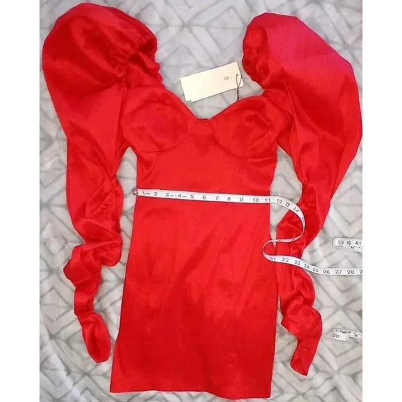 Elegant Red Mini Dress - Picture 9 of 11